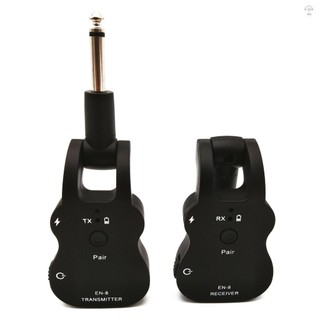 Hệ thống thu phát âm thanh không dây UHF USB có thể sạc lại đón cho đàn Guitar điện Bass Phụ kiện nhạc cụ âm nhạc