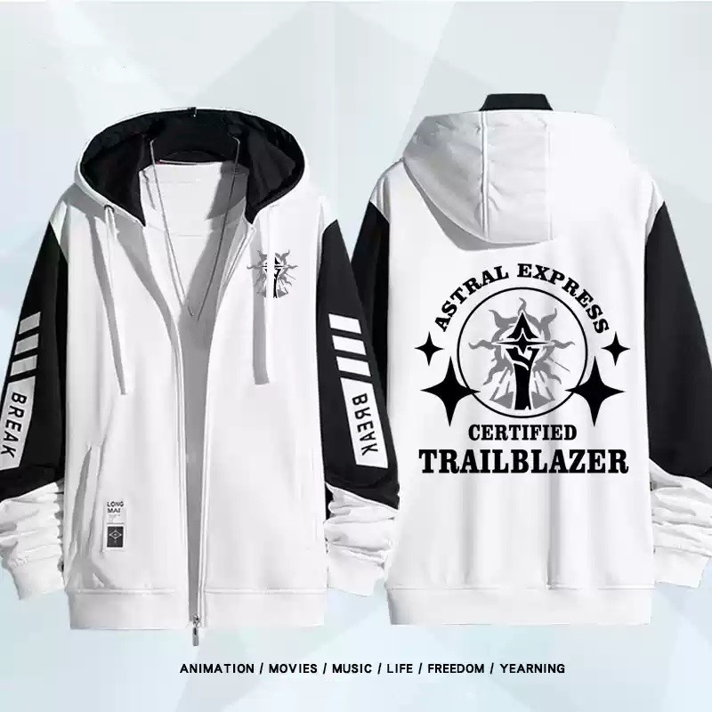 Hoodie cosplay Anime Honkai Star Rail, zipper, phù hợp unisex