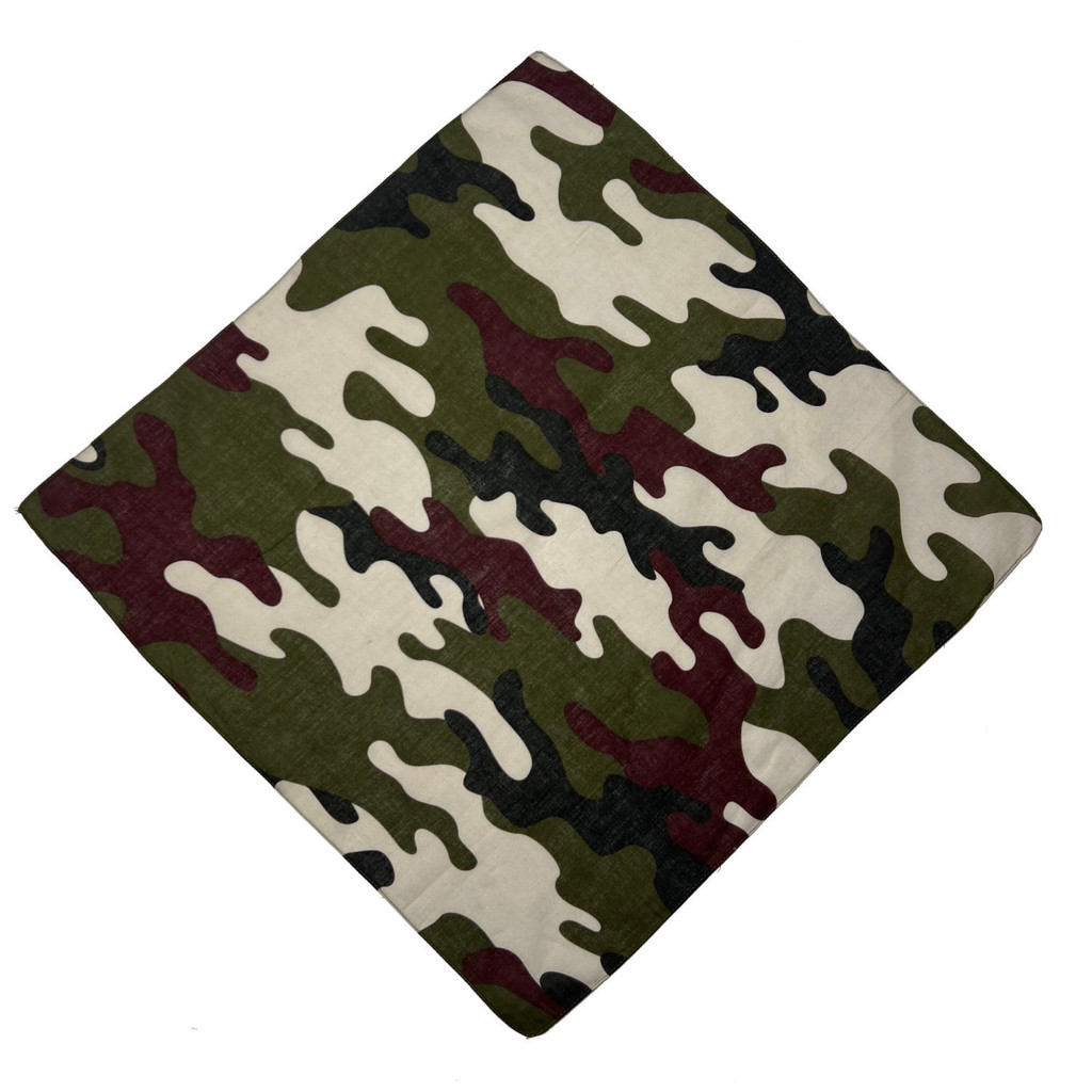 Cotton Đi Xe Đạp Quân Đội Xanh Xanh Đỏ Ngụy Trang Đi Xe Đạp Vuông Khăn Baotou Sa Mạc Ngụy Trang Khăn Trùm Đầu Màu Xám Hip-Hop DLUX