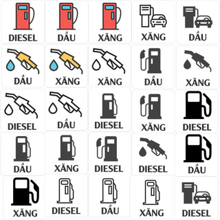 Decal dán bình dầu, xăng, diesel, tem phân biệt tránh nhầm lẫn tem phân biệt xăng dầu giá tốt nhất hiện nay
