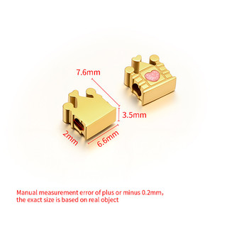 18K Mạ Vàng Thép Không Gỉ Chống Thấm Nước Qua Lỗ Hạt Đồ Trang Trí DIY Phụ Kiện Bán Thành Phẩm Trang Sức
