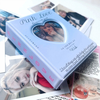 Giá đỡ thẻ ảnh GILDEDHOMIN, với 36 túi Album thẻ tình yêu PVC, 3 Inch Mini rỗng Trái tim tình yêu Photocard Chất kết dính Thần tượng Hàng hóa