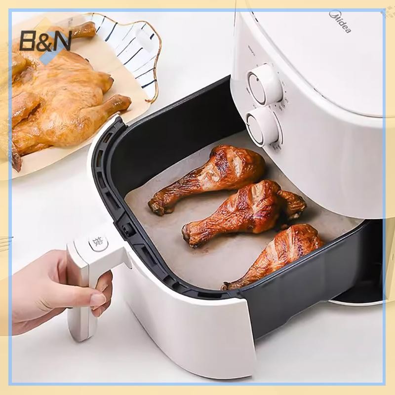 B & N 50 Cái / 100 Chiếc Nồi Chiên Không Khí Cốc Bánh Khuôn Giấy Đặc Biệt Cho Nồi Chiên Không Khí Nướng Giấy Hấp Thụ Dầu Chống Dầu Cho Gia Đình.
