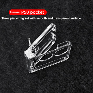 PC Trong Suốt Giá Đỡ Nhẫn Ốp lưng Huawei P50 Pocket 5G Pocket 2 Pocket S Bảo Vệ 3 Miếng Ốp Lưng Chống Sốc