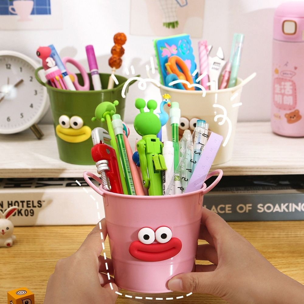 Hộp Đựng Bút Chì KEYRA, Phim Hoạt Hình DIY Bút Chì, Dung Tích Lớn Miệng Lớn Để Bàn Xô Lưu Trữ Học Sinh Văn Phòng Phẩm