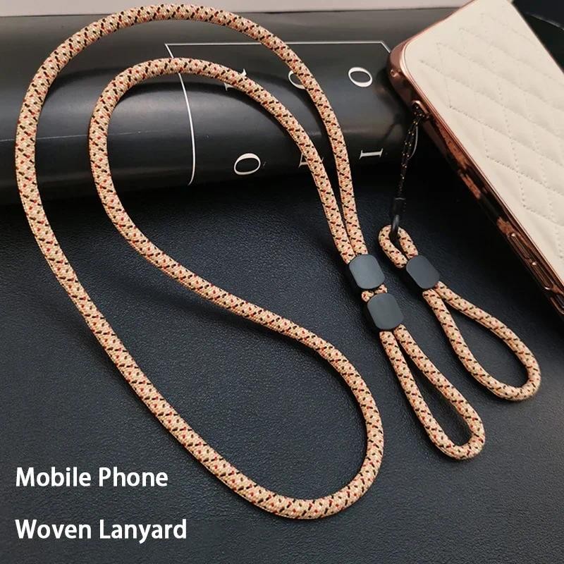 Dây đeo điện thoại 2 trong 1 tháo rời: vòng cổ + cổ tay, cầm tay cho smartphone, kèm dây chìa khóa