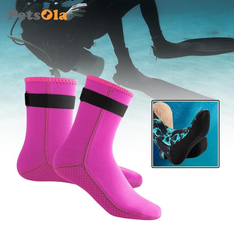 Vớ Lặn Wetsuit Tất Nam Nữ Mềm Mại Chống Thấm Nước Chống Trơn Trượt Bơi Giày Lặn 3 Mm Neoprene Cho Lặn Kayaking