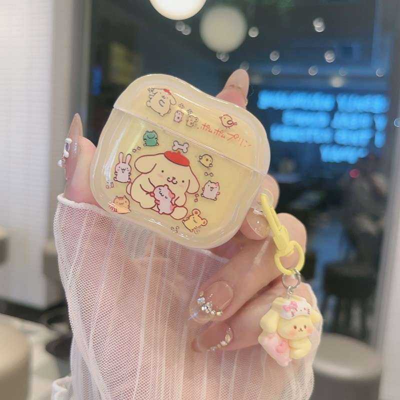 Hộp bảo vệ Cinnamoroll Airpod dễ thương Hộp đựng tai nghe Bluetooth không dây thế hệ 2 / 3 Vỏ mềm AirPods pro Cover