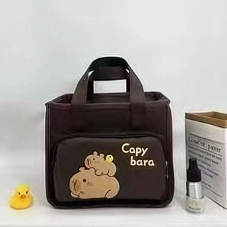 Túi Tote GUSTAVA, Túi xách in Capybara dung tích lớn hoạt hình, Túi đựng đồ ăn trưa bằng vải Canvas dễ thương Văn phòng