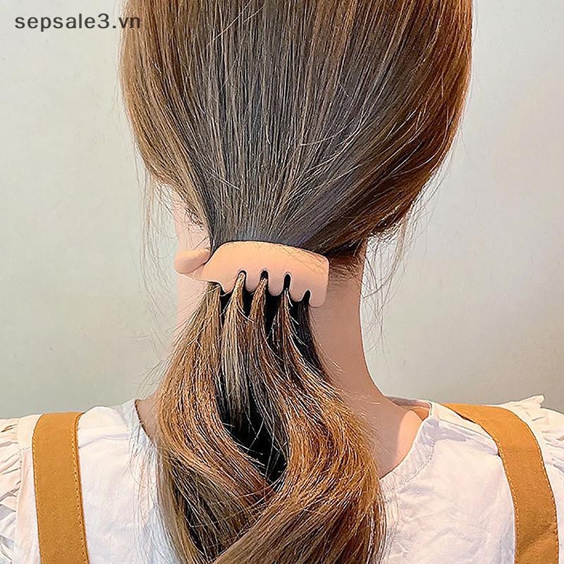 # Vn # Kẹp Đuôi Ngựa Cao Mờ Màu Chuối Kẹp Nữ Kiểu Tóc Phụ Kiện Thời Trang Đuôi Ngựa Barrettes Vuốt Tóc Kẹp Tóc.