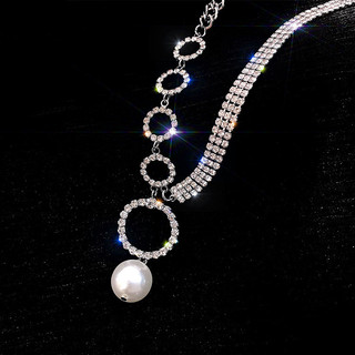 dây chuyền ngọc trai vòng cổ nữ dây đeo cổ choker thời trang kim cương phụ kiện