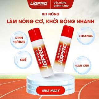 [Chai 200ml] Xịt nóng khởi động LIGPRO Chiết xuất từ thiên nhiên Giảm đau giúp khởi động hiệu quả