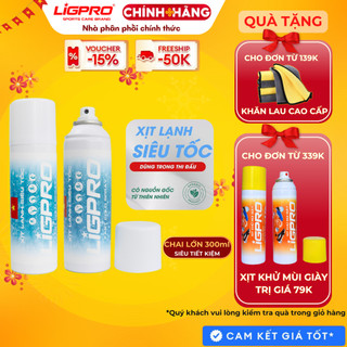 [CHAI LỚN 300ml] Xịt lạnh giảm đau siêu tốc thảo dược LIGPRO Sơ cứu thể thao chấn thương hiệu quả