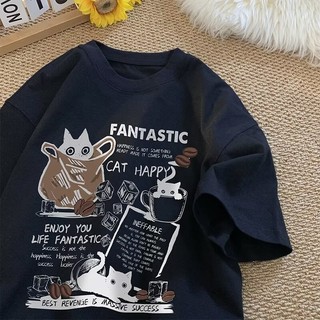 Áo thun nam EERSHENSHI American Retro Niche Street Tay ngắn Cotton dáng rộng Top Size M-5XL