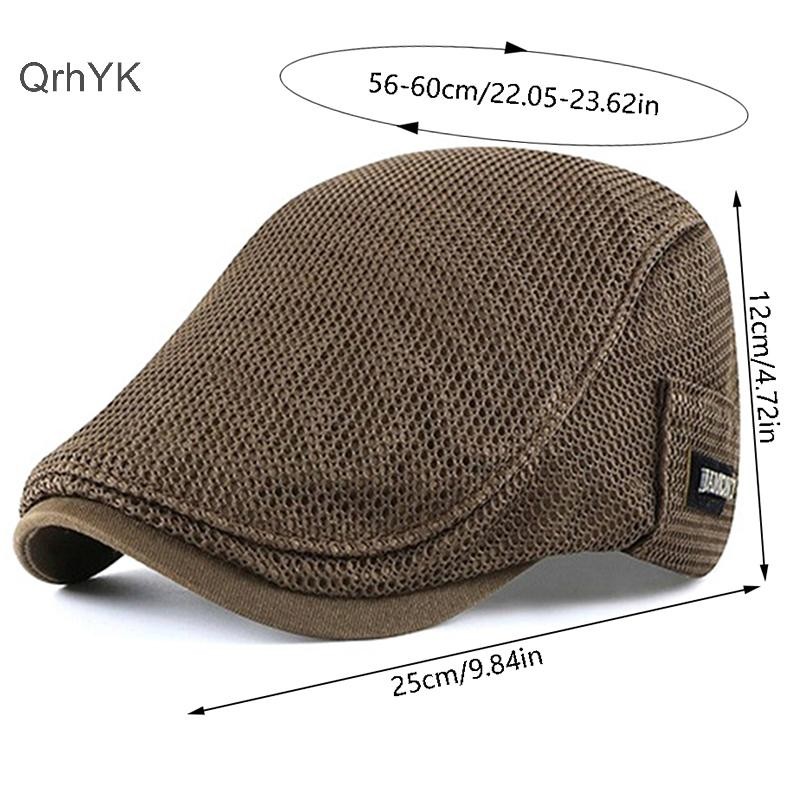 Nhà máy thời trang Cabbie Mũ phẳng Lưới thoáng khí Newsboy Beret Ivy QrhYK