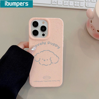 ibumpers Ốp Lưng IPhone Đơn Giản Đáng Yêu Họa Tiết Con Chó Con Cho IPhone 16 15 14 12 13 11 Pro Max IP 7 8 Plus X XS XR Ốp Điện Thoại Silicon Mềm Chống Sốc