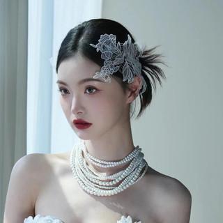 Retro Cô Dâu Hoa Mũ DIY Handmade Cô Dâu Veil Phụ Kiện Cho Đầm Kiểu Tóc Dụng Cụ Làm