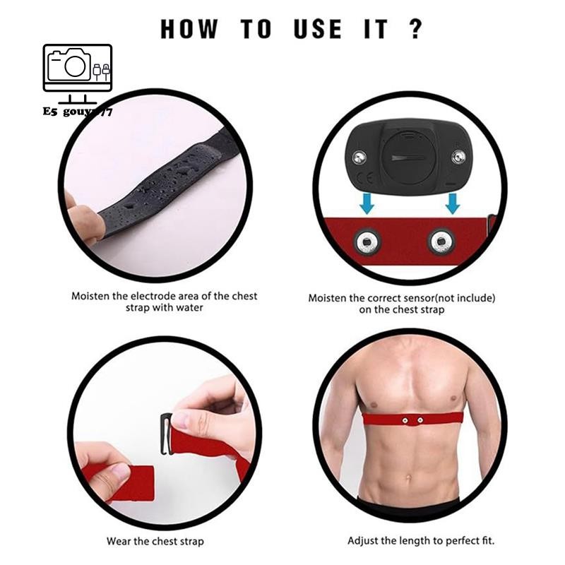 [gouyu77] Thắt lưng điều chỉnh được dùng khi đi xe đạp với chức năng đo nhịp tim và khả năng co giãn