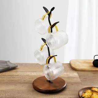 Giá đỡ cốc cà phê JEREMY, Dễ dàng truy cập Móc treo cốc nước chống rỉ sét, Hình dạng cây thực tế Giá đỡ cốc đa chức năng tự do