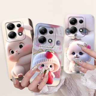 Vỏ Bảo Vệ Toàn Diện Cho Xiaomi Redmi Note 13 4G 5G Vỏ Hoạt Hình Dễ Thương Thỏ Mèo Bé Gái Trái Tim Mềm Cho Redmi Note13 Vỏ