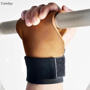 Găng tay da hai lớp dây đeo cổ tay cho nâng tạ, kéo xà, gym, nam nữ, hỗ trợ deadlift