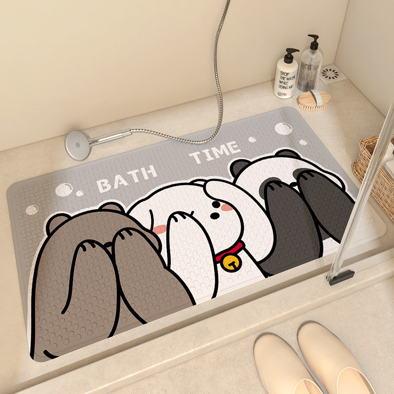 Little Panda Phòng tắm Thảm chống trượt Trẻ em Phòng tắm cho bé Thảm lót chân chống sốc Thảm lót sàn nhà vệ sinh chống nước