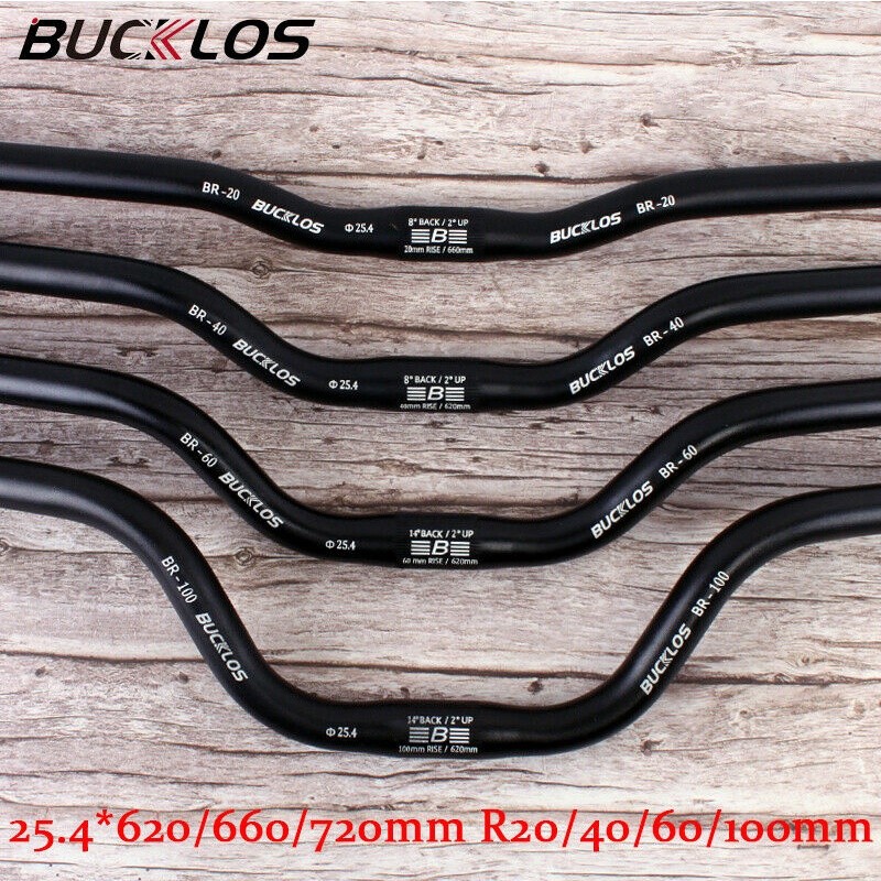 Tay Lái BUCKLOS MTB 25.4mm / 31.8mm Tay Lái Xe Đạp Nuốt Gấp Xe Đạp M Tay Cầm Thanh Riser 90mm cho Brompton 620mm 720mm