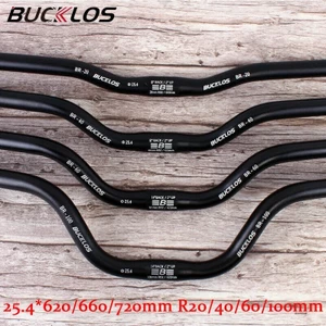 Tay Lái BUCKLOS MTB 25.4mm / 31.8mm Tay Lái Xe Đạp Nuốt Gấp Xe Đạp M Tay Cầm Thanh Riser 90mm cho Brompton 620mm 720mm