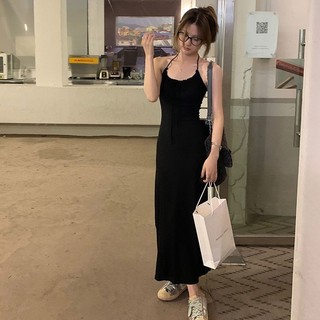 Váy nữ màu xám nhạt hở eo buộc dây, dáng ôm