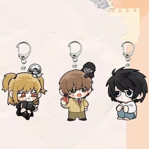 Móc khóa Acrylic Death Note Anime – L, Yagami Raito & Amane Misa – Mặt dây chuyền dễ thương và sưu tầm – Món quà hoàn hảo cho người hâm mộ