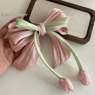 [Lostcorner] Nhẫn Tóc Ruy Băng Ngọt Ngào Thời Trang Cho Nữ Bé Gái Dễ Thương Thanh Lịch Nơ Tinh Tế Dép Phụ Kiện Tóc Quà Tặng [Mới]