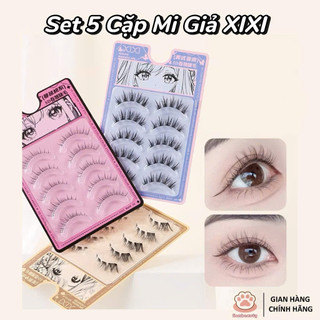 [XIXI] Set 5 Cặp Mi Giả XIXI Mềm Mại Tự Nhiên