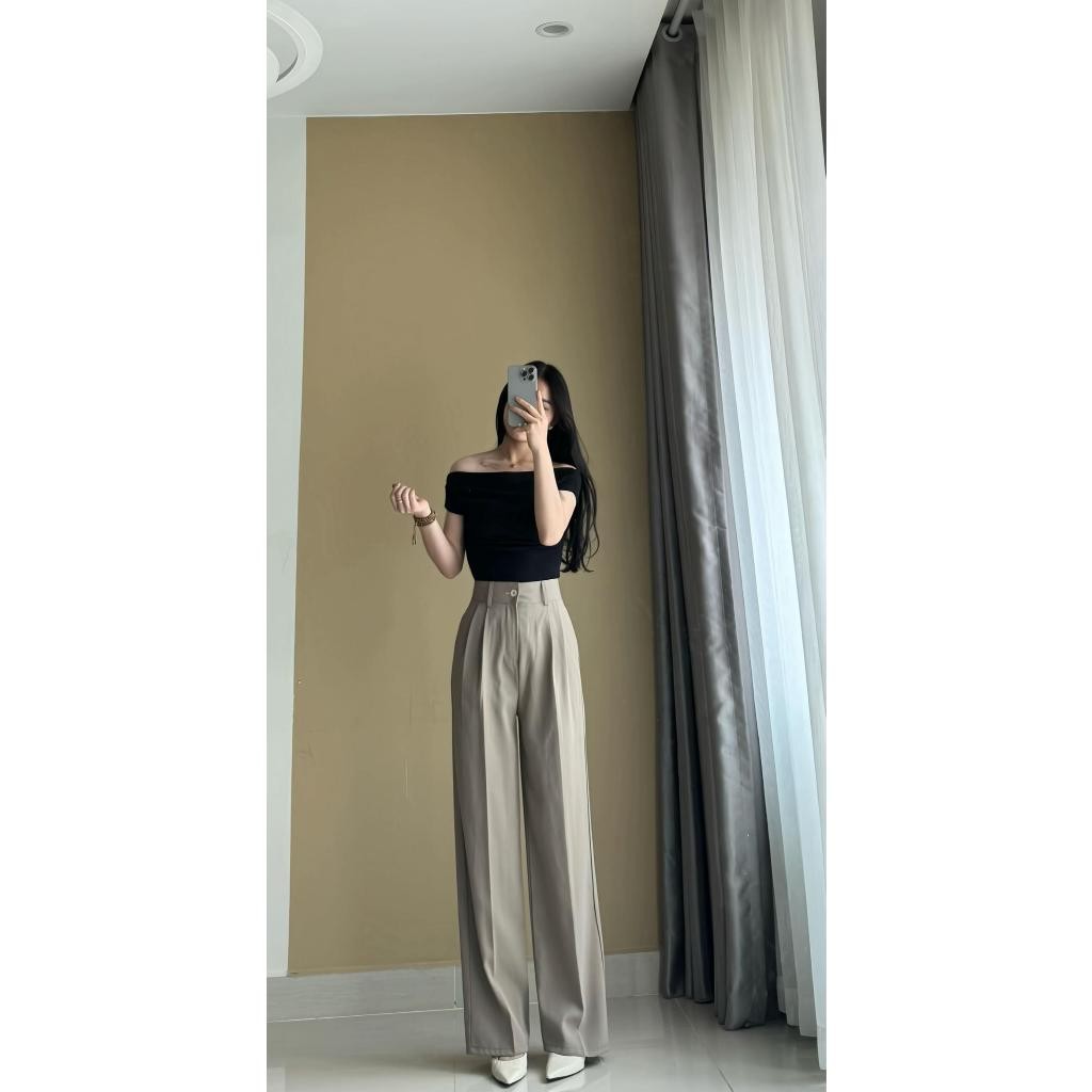 Quần Tây Ống Suông (Chất Gold Nhật) Mềm Mịn Lưng Cao Tôn Dáng Dài 97cm và 102cm