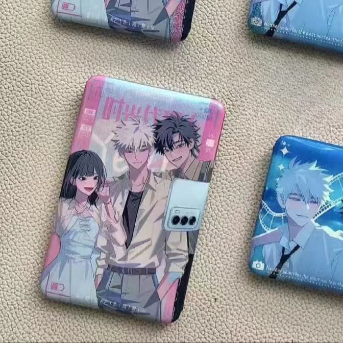 Link Click Huy hiệu Anime có Charles Lucas CV & Qiao Ling Square Button Pin – Quà tặng sưu tập dành cho người hâm mộ