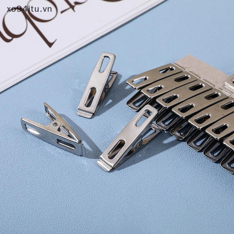 Xoitu 10 Chiếc Quần Áo Chốt Dây Giặt Inox Treo Chân Kẹp Kim Loại Chống Gió VN