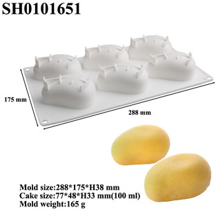 3D Mango Thiết Kế Khuôn Bánh Silicon Đảng Bánh Ngọt Máy Nướng Trái Cây Mousse Khuôn Bánh