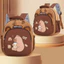 Túi đi học IAPPORTUNIA Capybara, Ba lô Capybara nhẹ hoạt hình, Ba lô mẫu giáo nhiều túi Nylon dung tích lớn