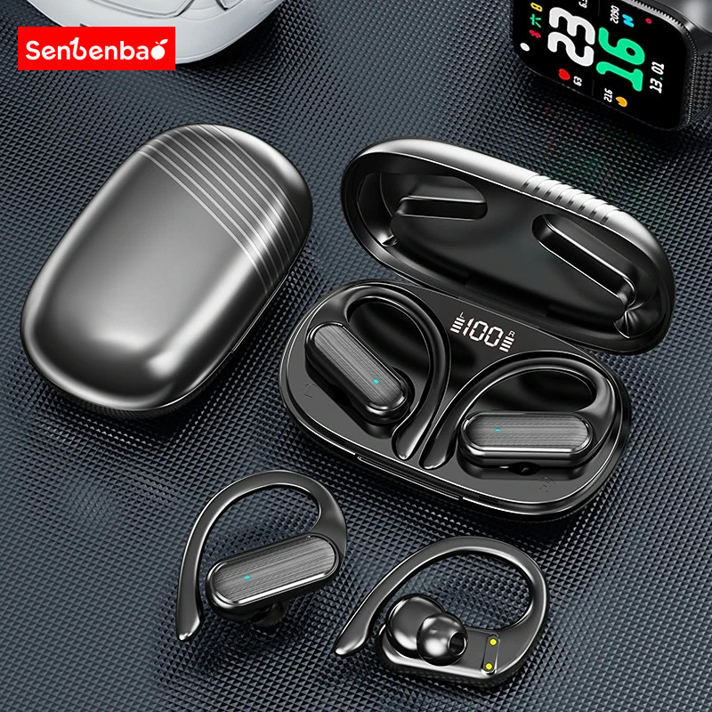 Tai nghe Bluetooth không dây Senbenbao A520 – Âm trầm sâu, chống nước, thể thao Tai nghe không dây đích thực có Mic tích hợp cho cuộc gọi