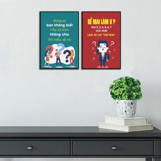 Bộ Tranh động lực treo tường, tranh tạo động lực làm việc, tranh văn phòng, tranh slogan nhiều size