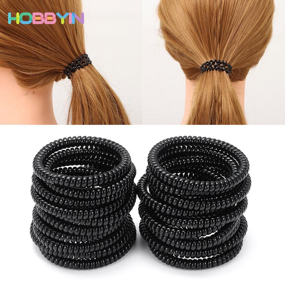 HOBBYIN 20 Chiếc Giá Đỡ Đuôi Ngựa Thời Trang Nữ Dây Điện Thoại Co Giãn
