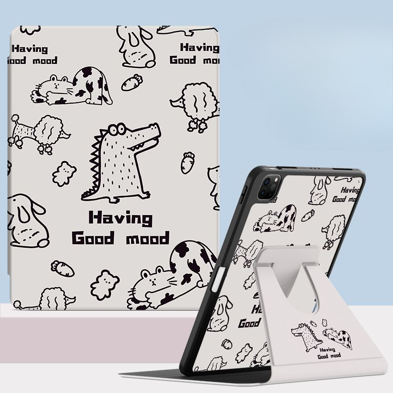 Ốp Lưng Máy Tính Bảng Cho Samsung Galaxy A9 + S9 FE + S10ULTRA Tab A7 Lite 8.7inch S10 FE + S7 + / S8 + / S7FE Tab S6 Lite 2024 Xoay Phim Hoạt Hình Dễ Thương Vỏ Bảo Vệ