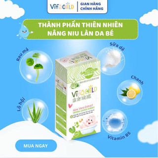 Sữa tắm gội 2in1 thảo dược cho bé VIFOCHILD 200ml Làm sạch nhẹ nhàng Dưỡng ẩm Bảo vệ làn da khỏe mạnh Baby 2