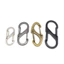 10 Cái / gói Phong Cách Mới Mạ Điện Hợp Kim Mạ Kẽm Hình Chữ S Carabiner Hai Đầu Mùa Xuân Khóa Chó Hành Lý Phần Cứng Vòng Chìa Khóa Mặt Dây Chuyền Tự Làm Phụ Kiện Trang Sức