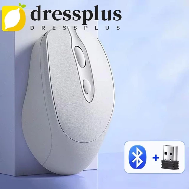 Chuột không dây DRESSPLUS Macaron, Chuột không dây công thái học 2.4Ghz + BT5.0 1600DPI, Chuột chơi game có thể sạc lại Chuột không dây Morandi di động không ồn ào Văn phòng / Nhà