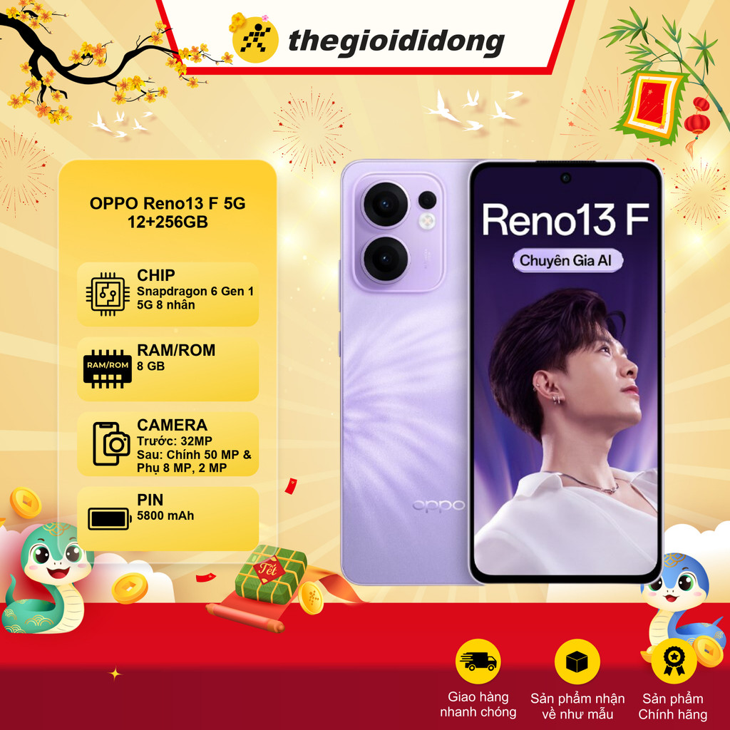 OPPO Reno13 F 5G 12+512GB Chính Hãng - Tím, Xám | Shopee Việt Nam