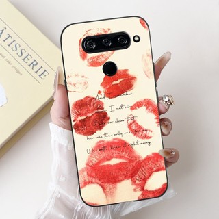 Vỏ Cho LG V40 ThinQ Vỏ Chống Sốc Sáng Tạo Gấu Trúc Thỏ Hoạt Hình Silicon Mềm Mờ Vỏ Điện Thoại LGV40 ThinQ