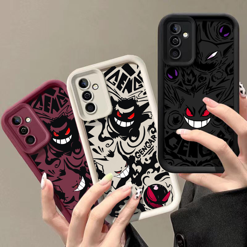 Ốp Lưng Pokemon Gengar Sang Trọng Cho Samsung Galaxy A15 A55 A14 A16 5G S20 S23 S24 FE S25 Ultra Plus Vỏ Điện Thoại Di Động Họa Tiết Mờ Bảo Vệ Camera Anime Chống Sốc