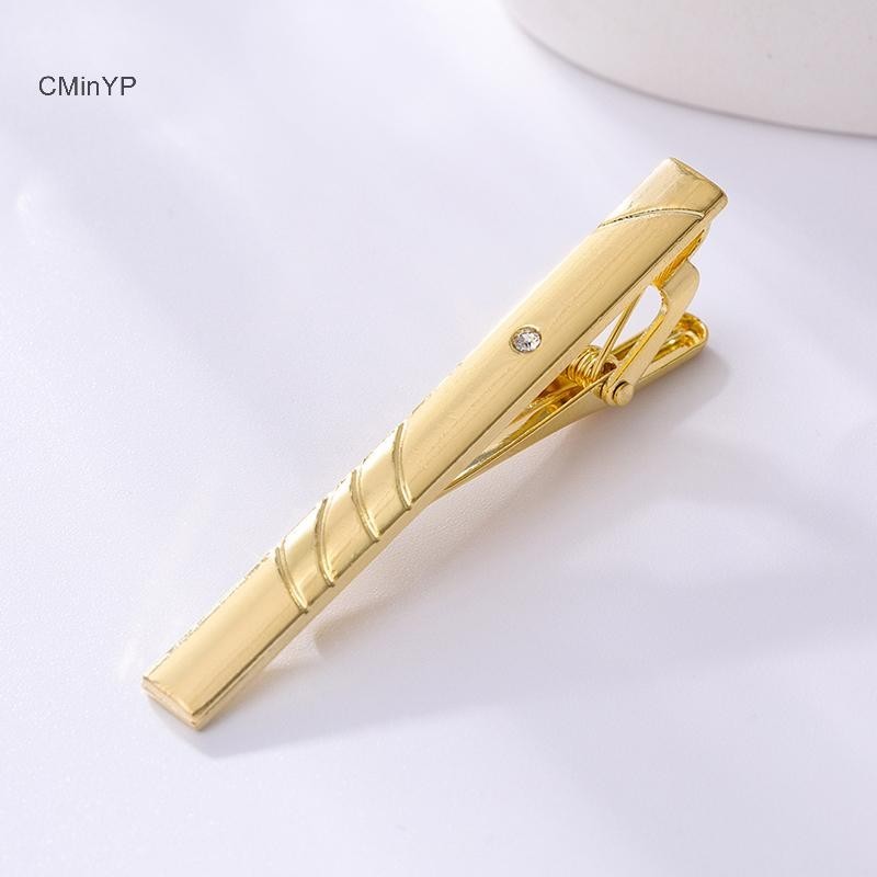 Cminyp Kẹp Cà Vạt Kim Loại Vàng Cho Nam, Phụ Kiện Cưới Quý Ông, Thanh Cài Cà Vạt
