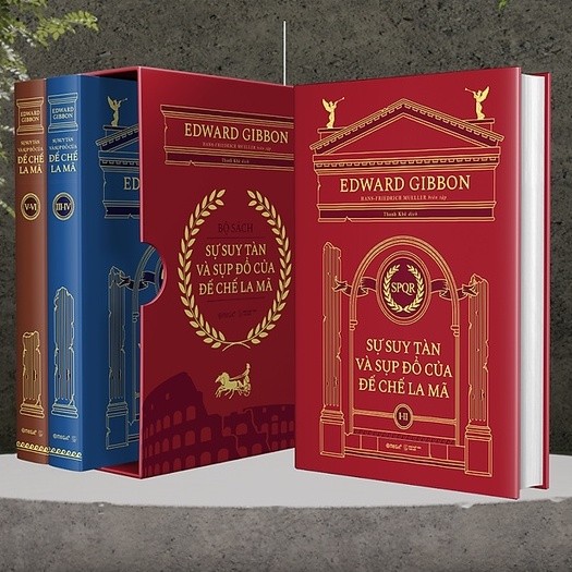 Combo 3 Cuốn Sách (Bìa Cứng) - Sự Suy Tàn Và Sụp Đổ Của Đế Chế La Mã (Tặng Kèm Boxset) - Edward Glaese (Omega Plus)