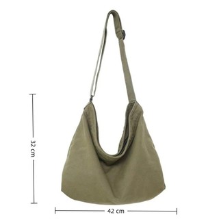 EARTHLYCO Túi đeo vai vải Canvas dung tích lớn, túi Tote du lịch đa năng Hàn Quốc đi học